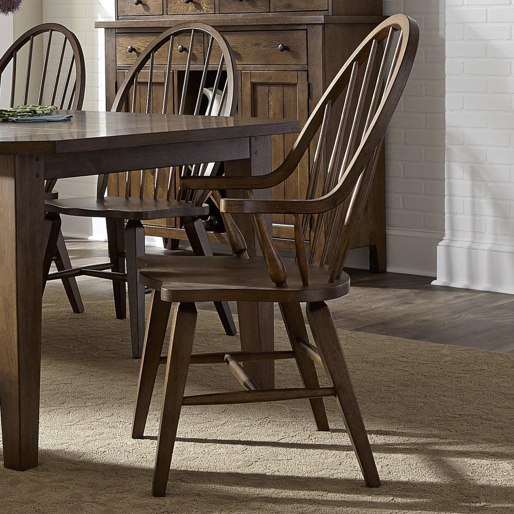 Liberty Furniture - Hearthstone Windsor Back Arm Chair - 382-C1000A veiw 2