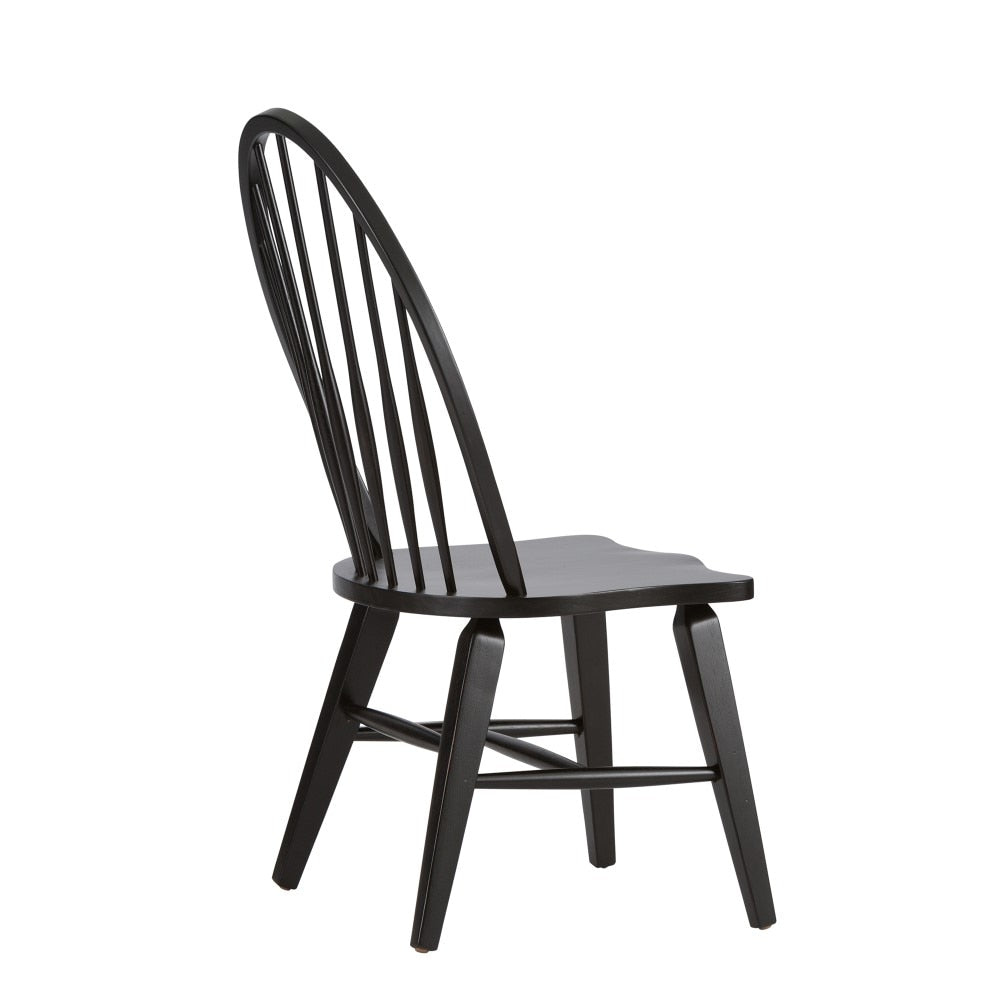 Liberty Furniture - Hearthstone Windsor Back Side Chair - Black (Set of 2) - 482-C1000S veiw 4