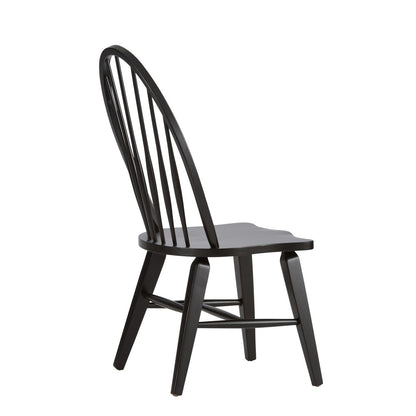 Liberty Furniture - Hearthstone Windsor Back Side Chair - Black (Set of 2) - 482-C1000S veiw 4