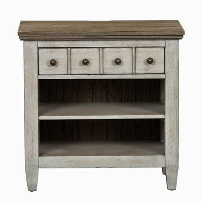 Liberty Furniture - Heartland - King California Panel Bed, Dresser & Mirror, Chest, Night Stand in White - 824-BR-CPBDMCN view 5
