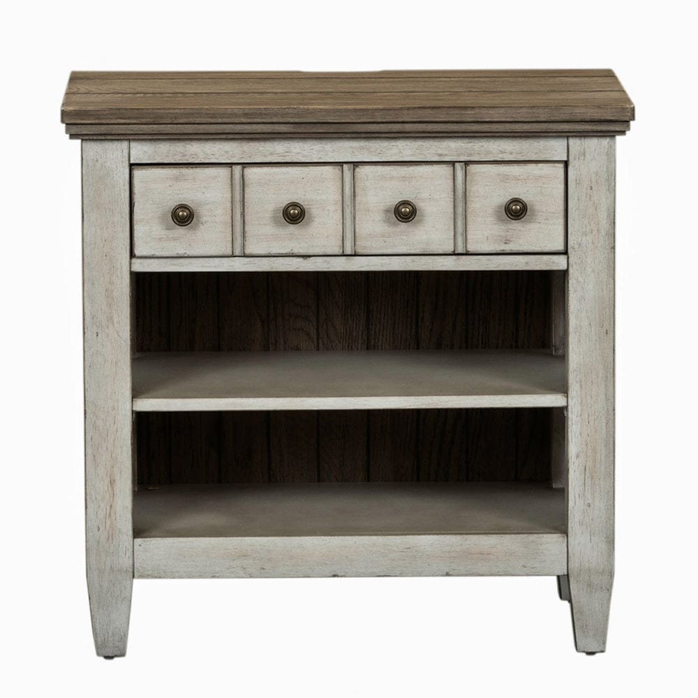 Liberty Furniture - Heartland - King California Panel Bed, Dresser & Mirror, Night Stand in White - 824-BR-CPBDMN view 4