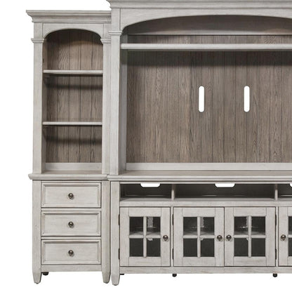 Liberty Furniture - Heartland Left Pier in Antique White w/ Tobacco Tops - 824-EL78 veiw 2