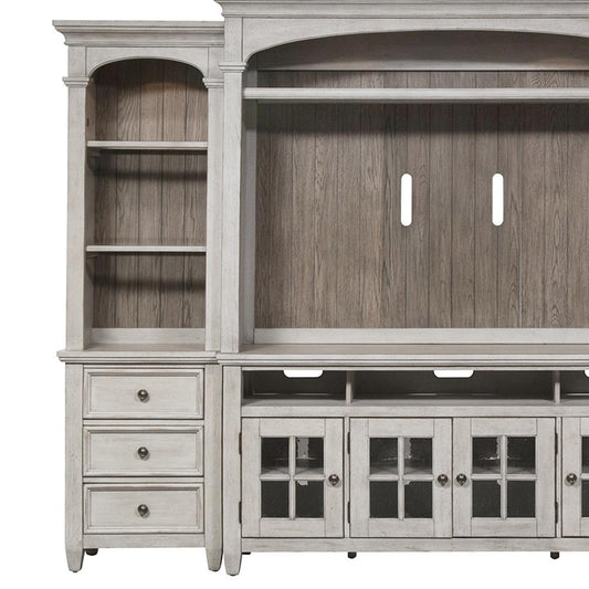 Liberty Furniture - Heartland Left Pier in Antique White w/ Tobacco Tops - 824-EL78 veiw 2