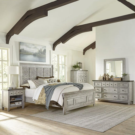 Liberty Furniture - Heartland Optional Queen Panel Bed, Dresser & Mirror, Chest, Night Stand - 824-BR-OQPBDMCN veiw 1