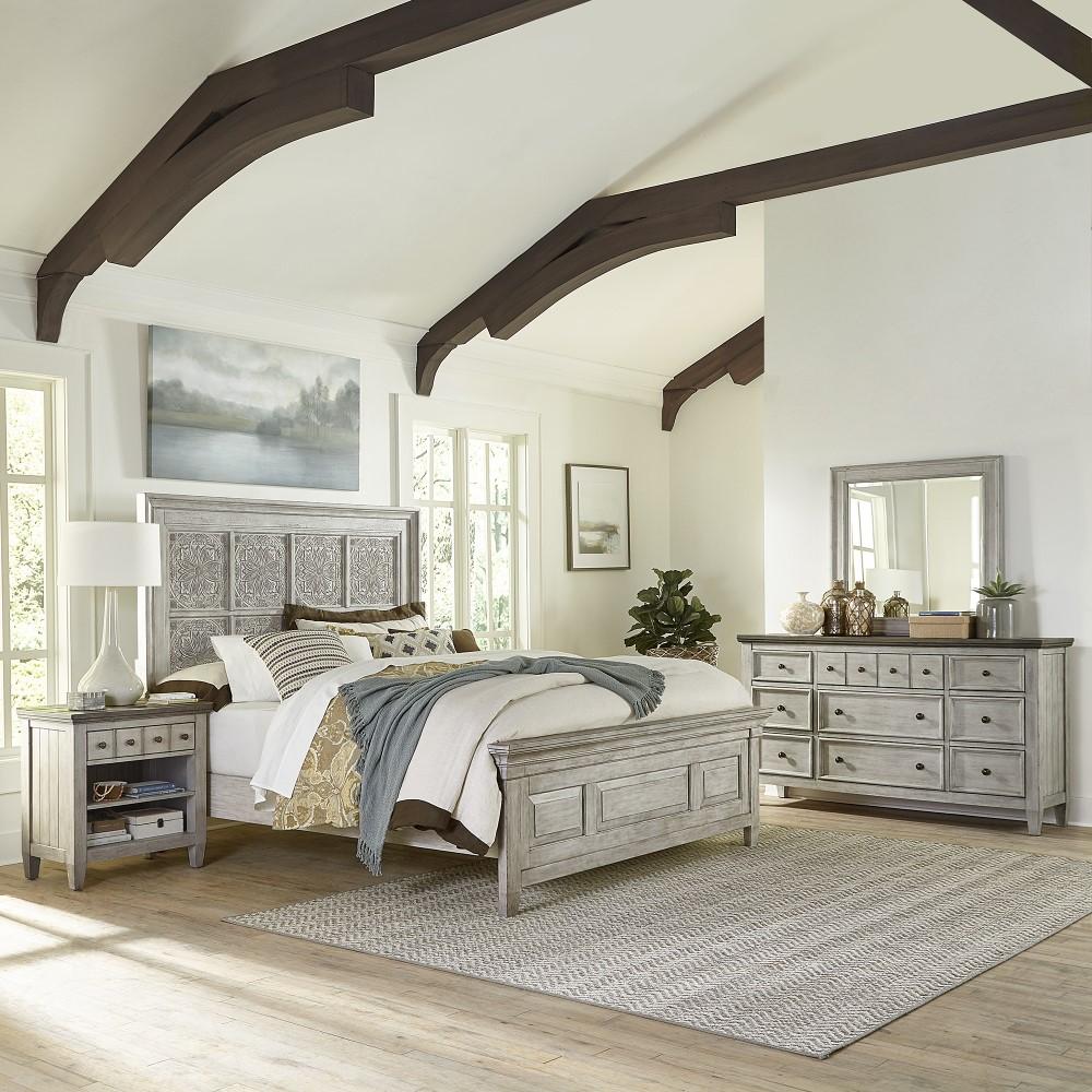 Liberty Furniture - Heartland Optional Queen Panel Bed, Dresser & Mirror, Night Stand - 824-BR-OQPBDMN veiw 1