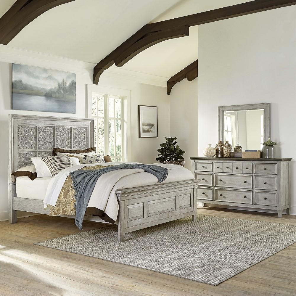 Liberty Furniture - Heartland Optional Queen Panel Bed, Dresser & Mirror - 824-BR-OQPBDM veiw 1