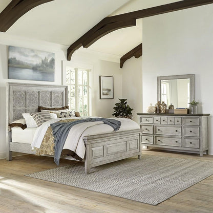 Liberty Furniture - Heartland Optional Queen Panel Bed, Dresser & Mirror - 824-BR-OQPBDM veiw 1