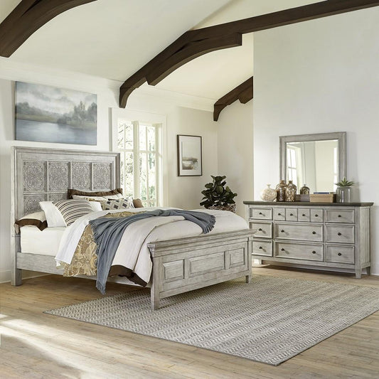 Liberty Furniture - Heartland Optional Queen Panel Bed, Dresser & Mirror - 824-BR-OQPBDM veiw 1
