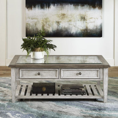 Liberty Furniture - Heartland Rect Ceiling Tile Cocktail Table - 824-OT1010 veiw 1