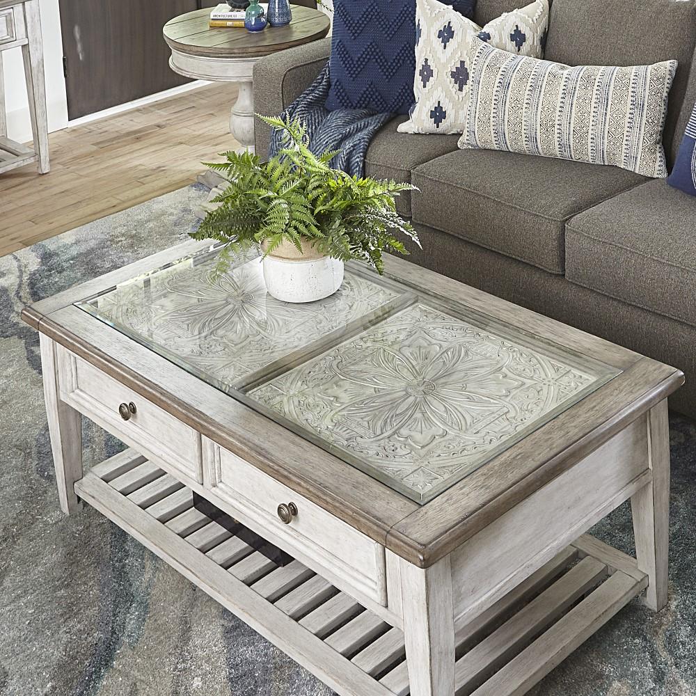 Liberty Furniture - Heartland Rect Ceiling Tile Cocktail Table - 824-OT1010 veiw 9