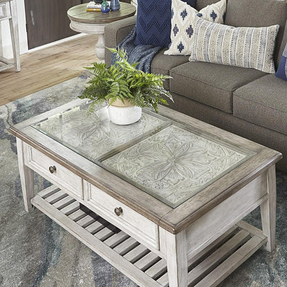 Liberty Furniture - Heartland Rect Ceiling Tile Cocktail Table - 824-OT1010 veiw 9