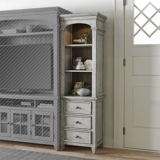 Liberty Furniture - Heartland Right Pier in Antique White w/ Tobacco Tops - 824-ER78 veiw 1