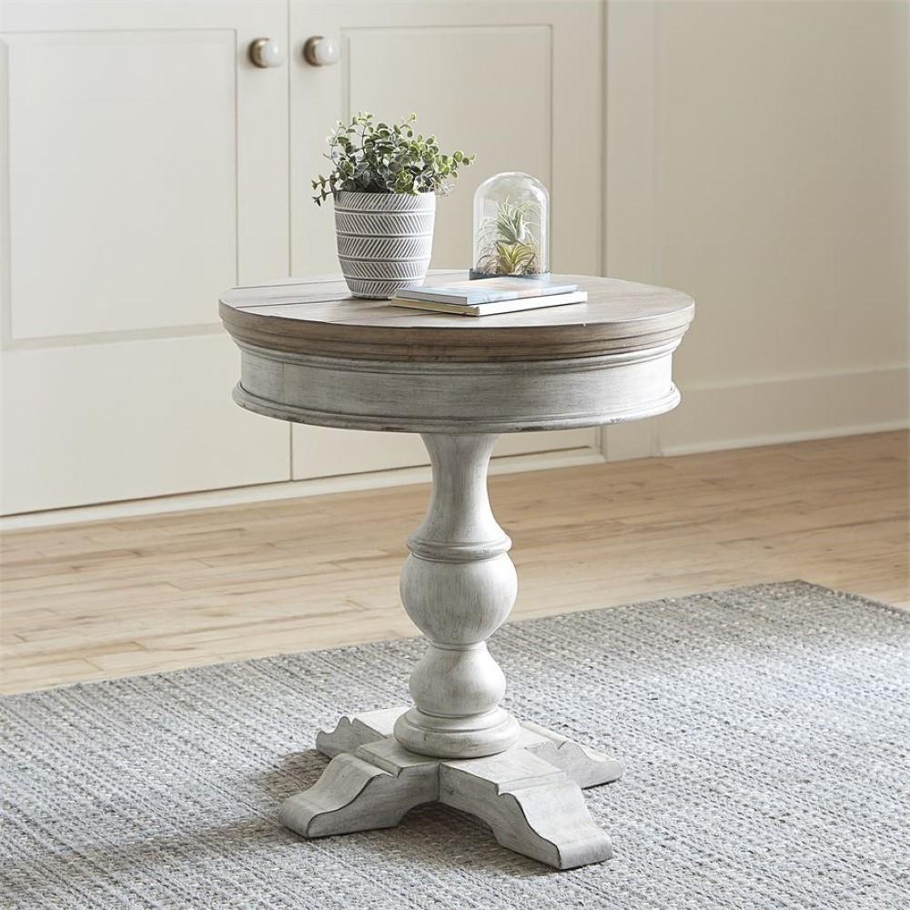 Liberty Furniture - Heartland - Round Pedestal Chair Side Table - 824-OT1022 veiw 6