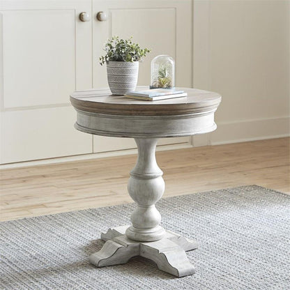 Liberty Furniture - Heartland - Round Pedestal Chair Side Table - 824-OT1022 veiw 6