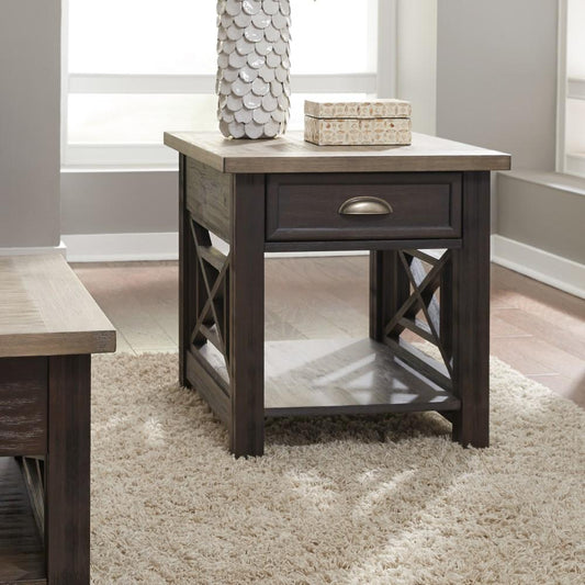 Liberty Furniture - Heatherbrook Drawer End Table - 422-OT1022 veiw 2