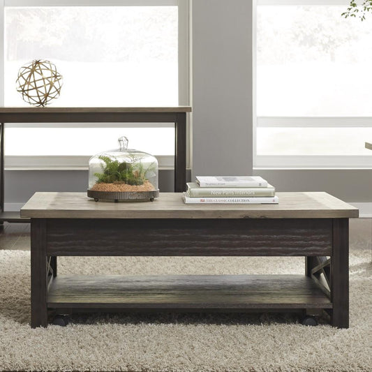 Liberty Furniture - Heatherbrook Lift Top Cocktail Table - 422-OT1011 veiw 2
