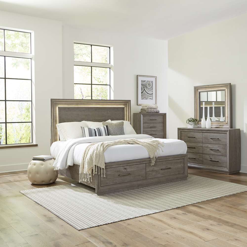 Liberty Furniture - Horizons Queen Storage Bed, Dresser & Mirror, Chest  - 272-BR-QSBDMC veiw 1
