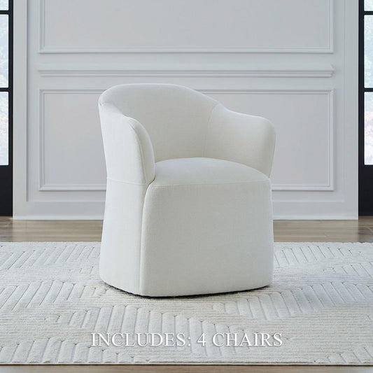 Liberty Furniture - Accent Dining Ivory Accent Dining Chairs - Set of 4  in Ivory, Sapphire, Truffle, & Wicker Fabric - 731-ADCH-IV4PK veiw 1