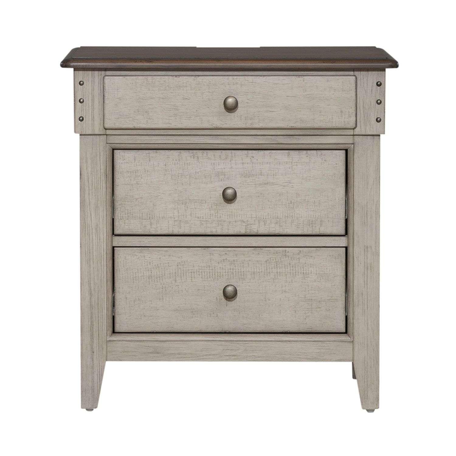 Liberty Furniture - Ivy Hollow 3 Drawer Night Stand w/ Charging Station - 457-BR61 veiw 2