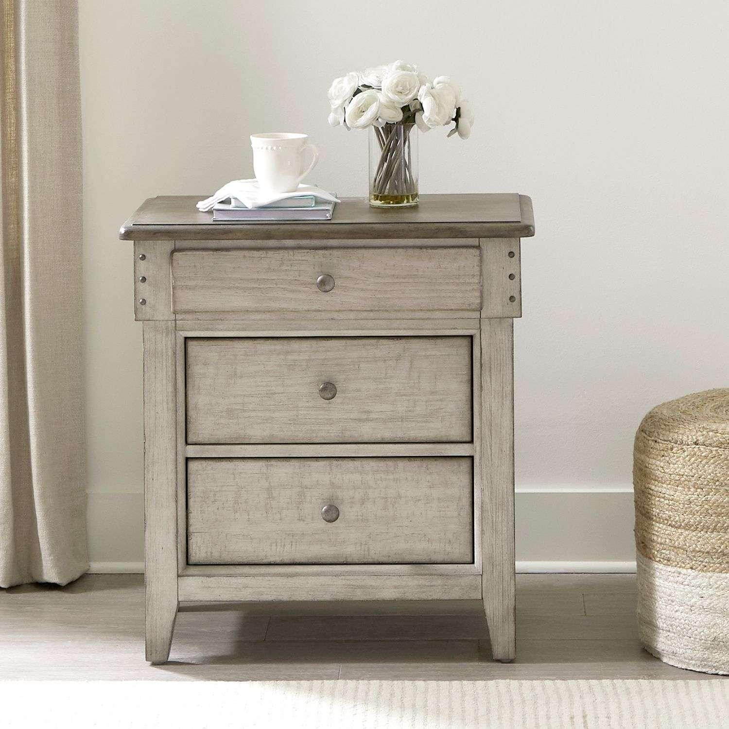 Liberty Furniture - Ivy Hollow 3 Drawer Night Stand w/ Charging Station - 457-BR61 veiw 7