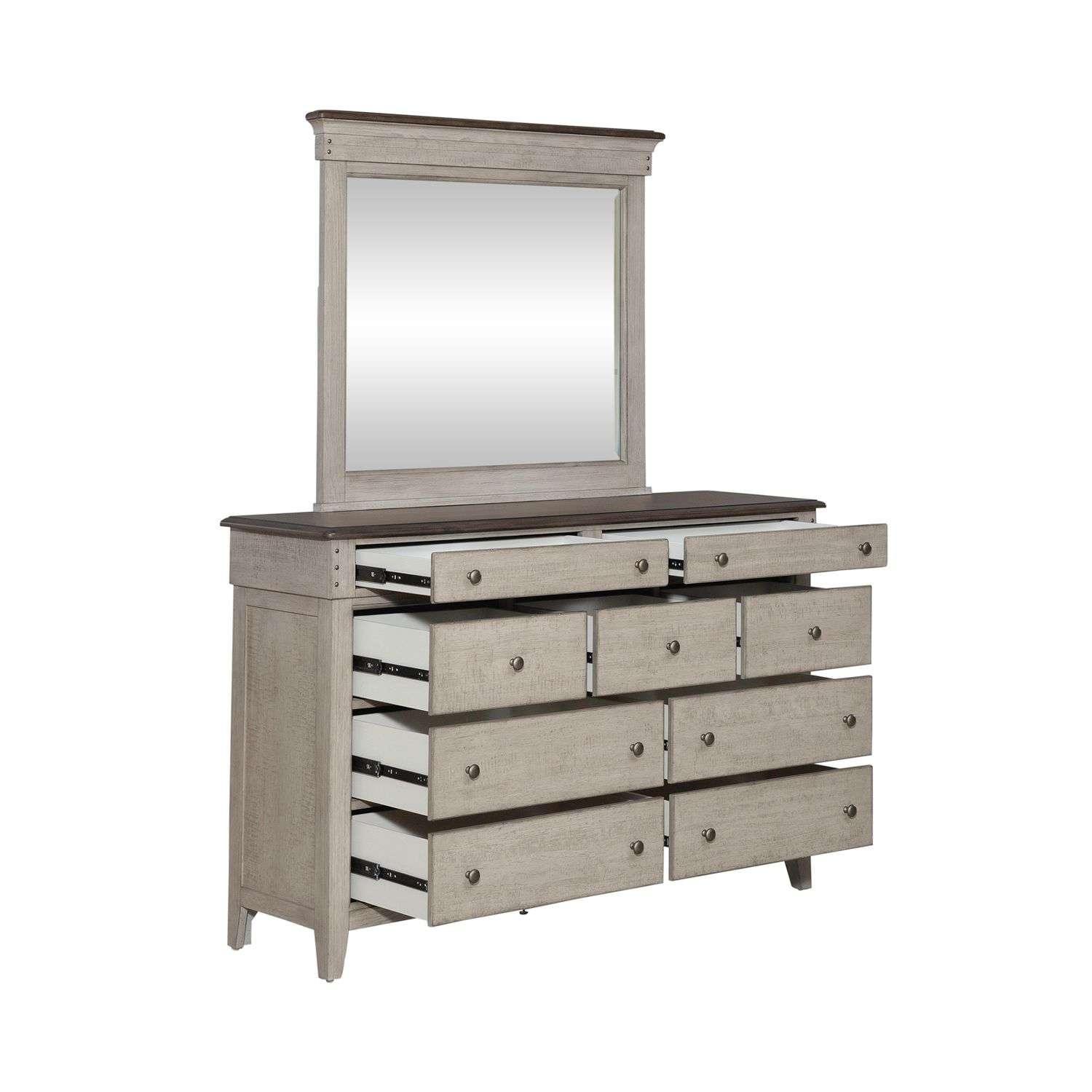Liberty Furniture - Ivy Hollow Dresser & Mirror  - 457-BR-DM veiw 5