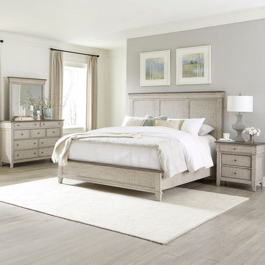 Liberty Furniture - Ivy Hollow - King California Panel Bed, Dresser & Mirror, Night Stand in White - 457-BR-CPBDMN view 1