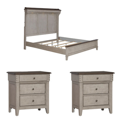 Liberty Furniture - Ivy Hollow King Mantle Bed, 2 Nightstands - 457-BR-KMT2NS view 1