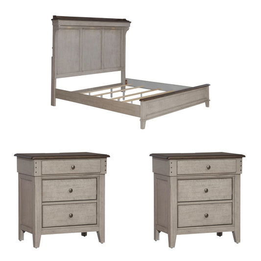 Liberty Furniture - Ivy Hollow King Mantle Bed, 2 Nightstands - 457-BR-KMT2NS view 1