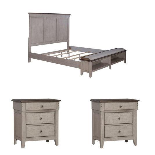 Liberty Furniture - Ivy Hollow King Storage Bed, 2 Nightstands - 457-BR-KSB2NS view 1