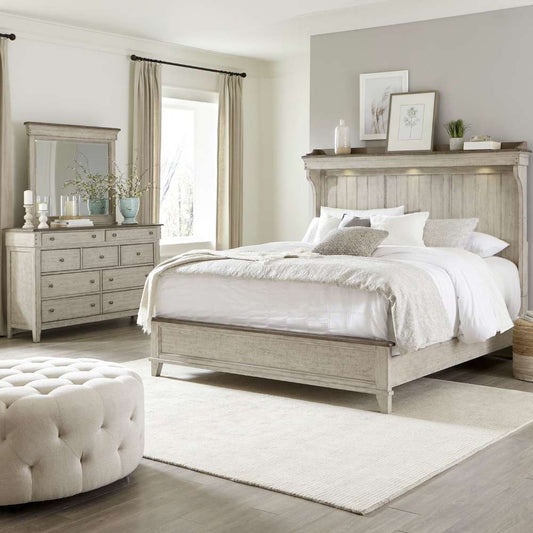 Liberty Furniture - Ivy Hollow Queen Mantle Bed, Dresser & Mirror  - 457-BR-QMTDM veiw 1