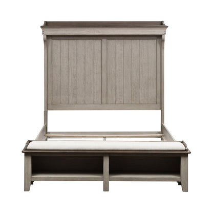 Liberty Furniture - Ivy Hollow Queen Mantle Storage Bed, 2 Nightstands - 457-BR-QMS2NS view 2