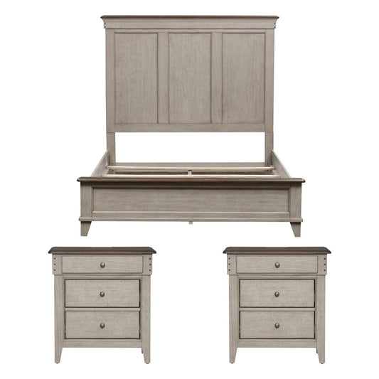 Liberty Furniture - Ivy Hollow Queen Panel Bed, 2 Nightstands - 457-BR-QPB2NS view 1