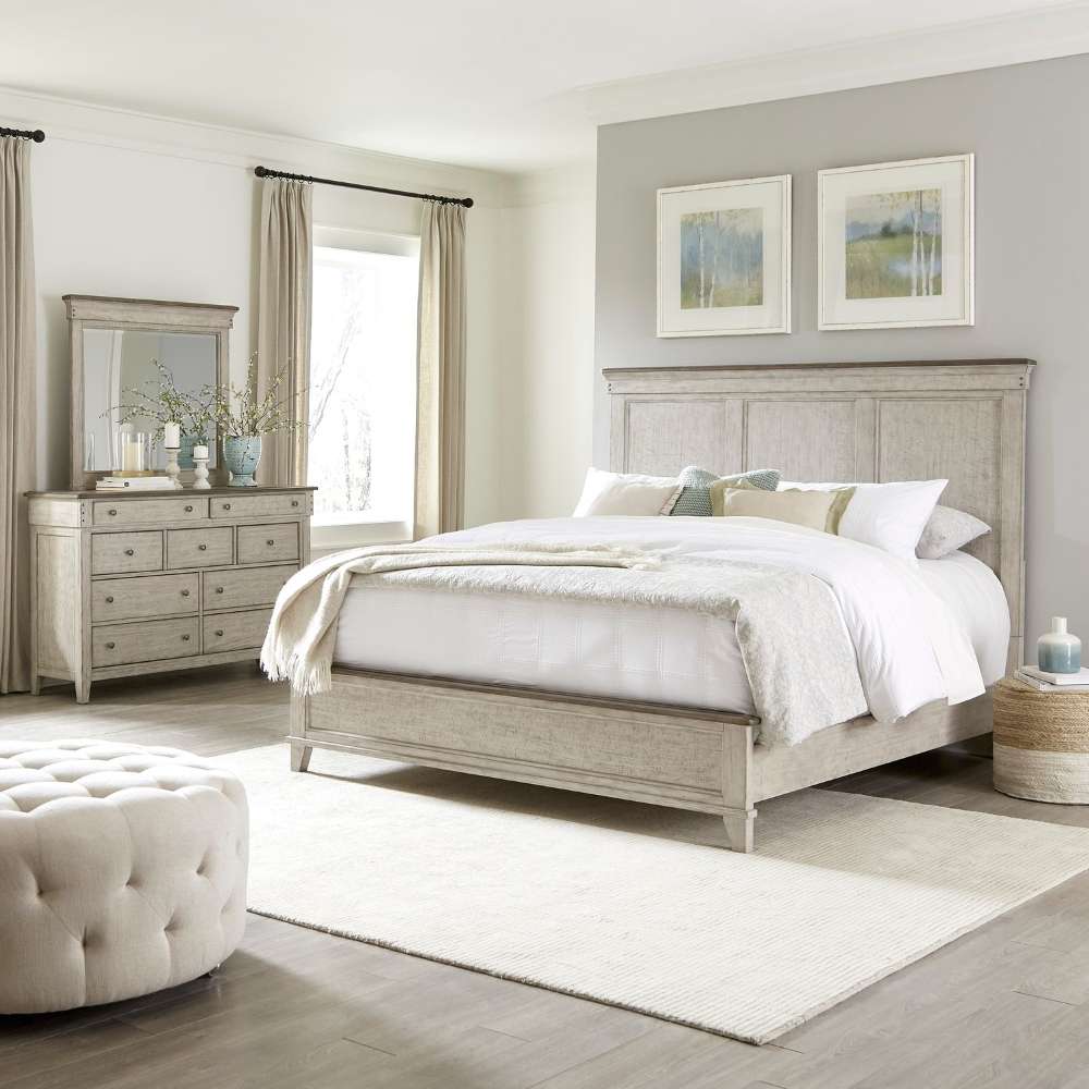 Liberty Furniture - Ivy Hollow Queen Panel Bed, Dresser & Mirror  - 457-BR-QPBDM veiw 1