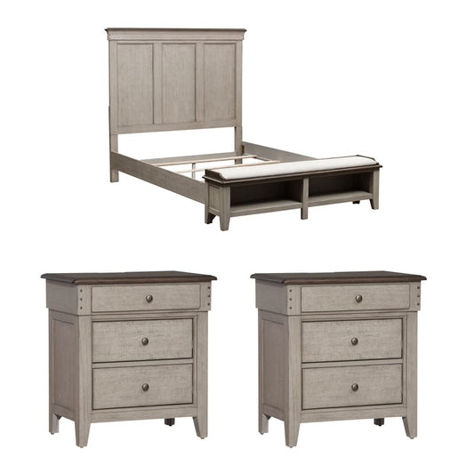 Liberty Furniture - Ivy Hollow Queen Storage Bed, 2 Nightstands - 457-BR-QSB2NS view 1