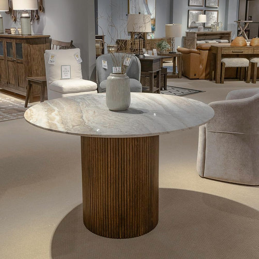 Liberty Furniture - Kaleidoscope Pedestal Table  in Aged Whiskey - 4000-CD-PED veiw 1