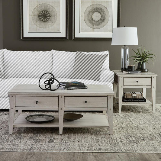 Liberty Furniture - Lake House 3 Piece Set  in Weathered White - 110W-OT-3PCS veiw 1