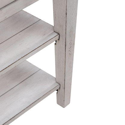 Liberty Furniture - Lake House Chair Side Table in Weathered White - 110W-OT1021 veiw 3