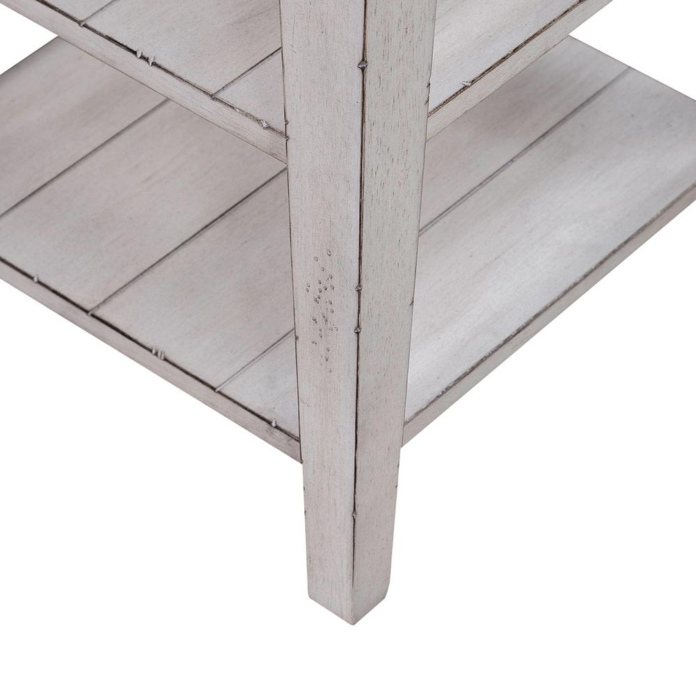 Liberty Furniture - Lake House Chair Side Table in Weathered White - 110W-OT1021 veiw 4