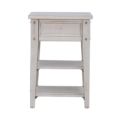 Liberty Furniture - Lake House Chair Side Table in Weathered White - 110W-OT1021 veiw 7