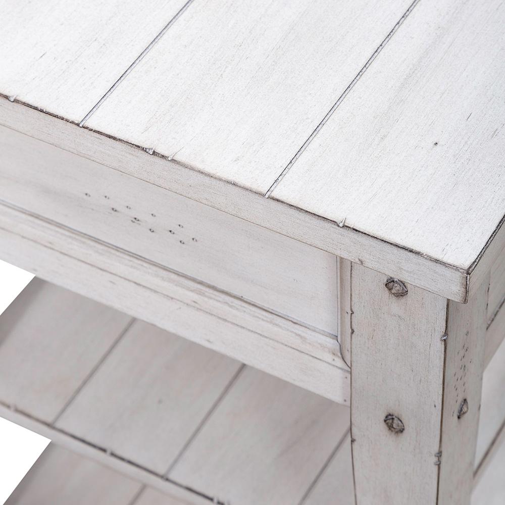 Liberty Furniture - Lake House Chair Side Table in Weathered White - 110W-OT1021 veiw 12
