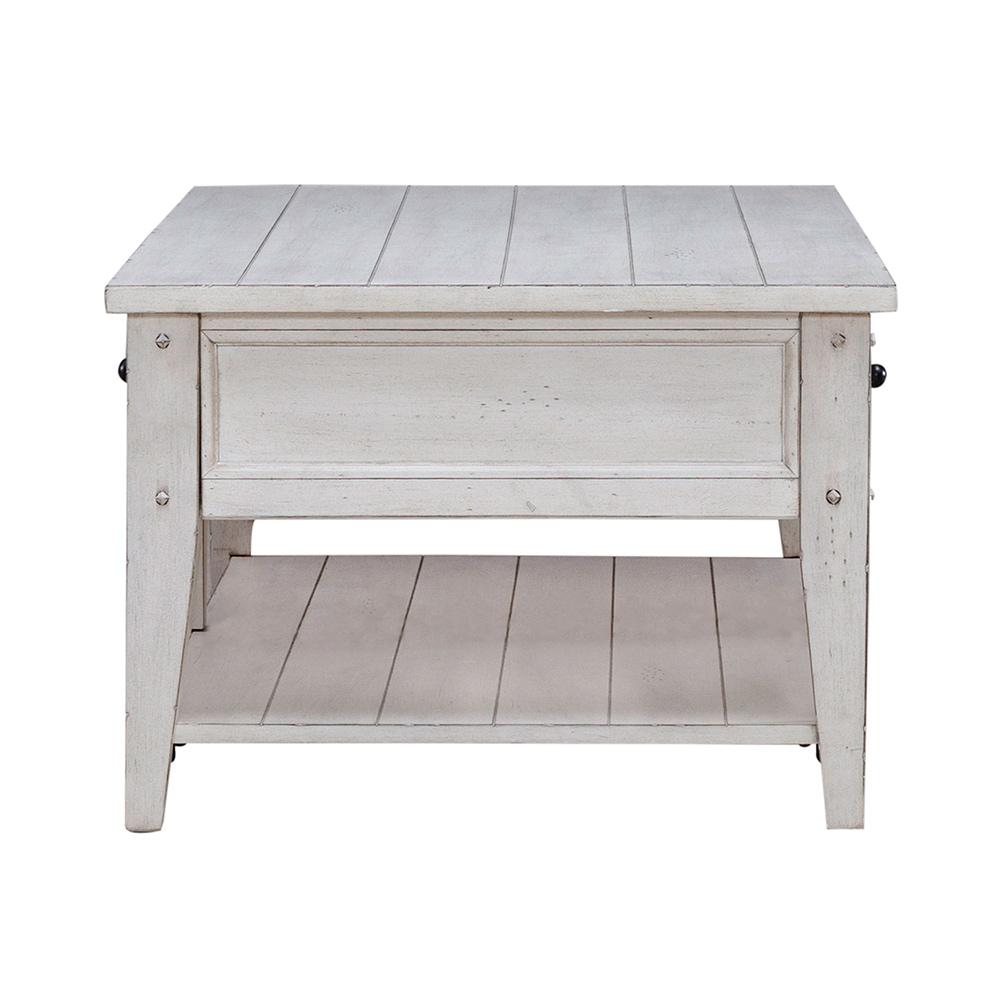 Liberty Furniture - Lake House Cocktail Table in Weathered White - 110W-OT1010 veiw 4