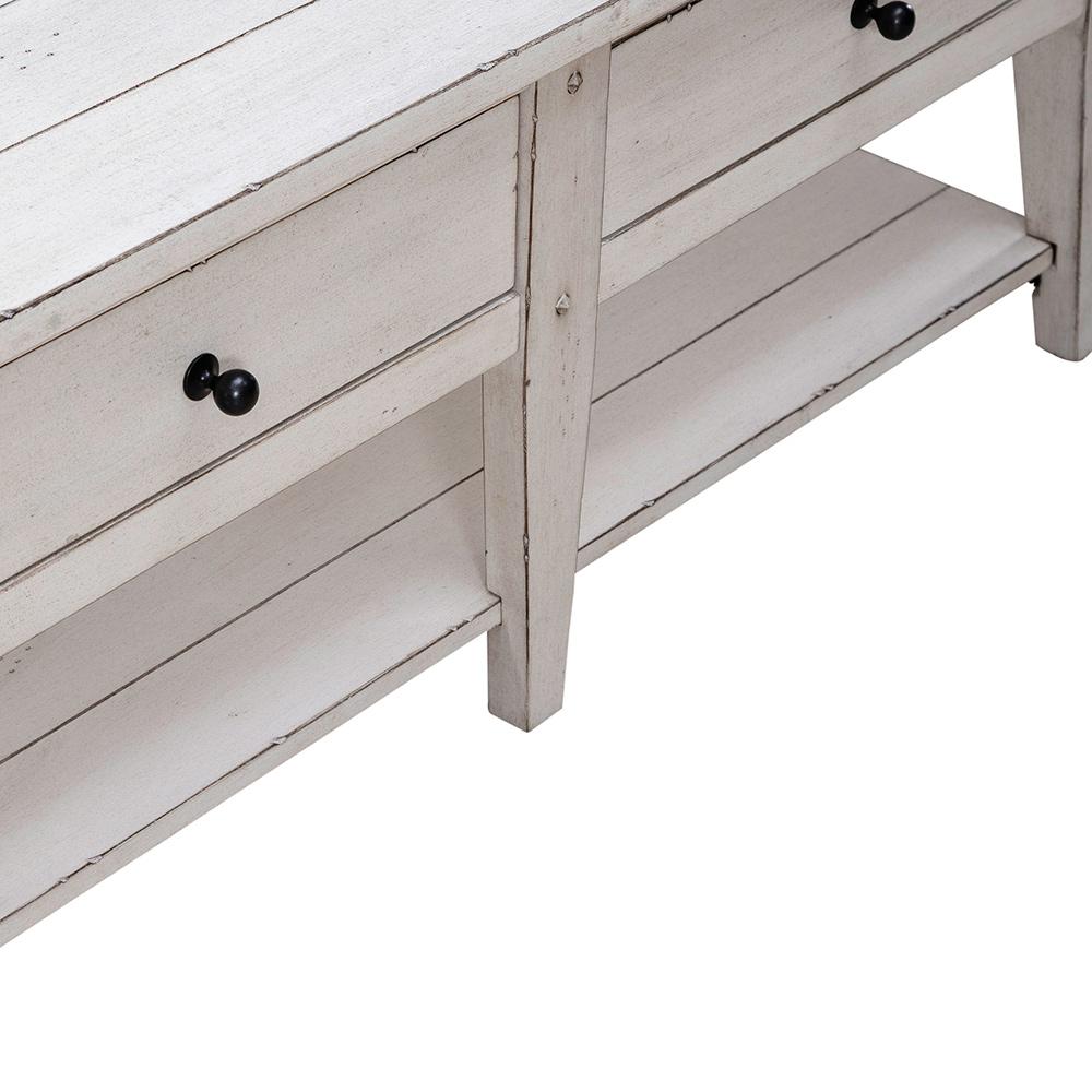 Liberty Furniture - Lake House Cocktail Table in Weathered White - 110W-OT1010 veiw 9