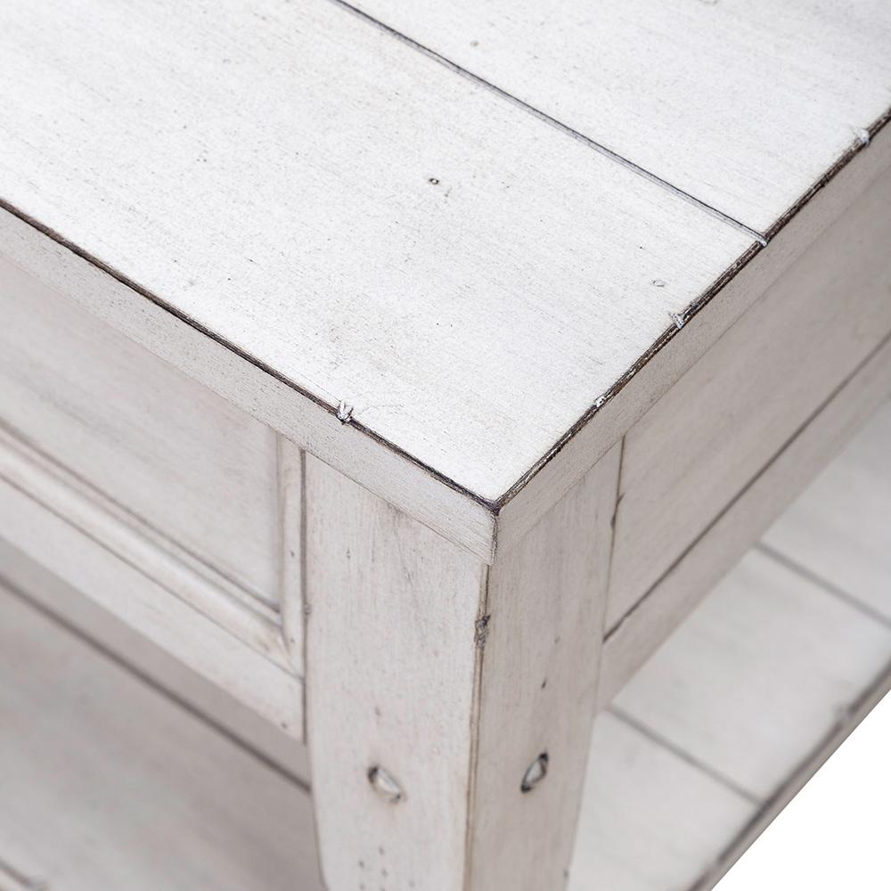 Liberty Furniture - Lake House End Table in Weathered White - 110W-OT1020 veiw 3
