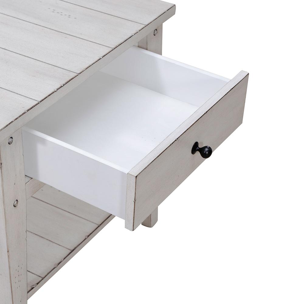 Liberty Furniture - Lake House End Table in Weathered White - 110W-OT1020 veiw 10