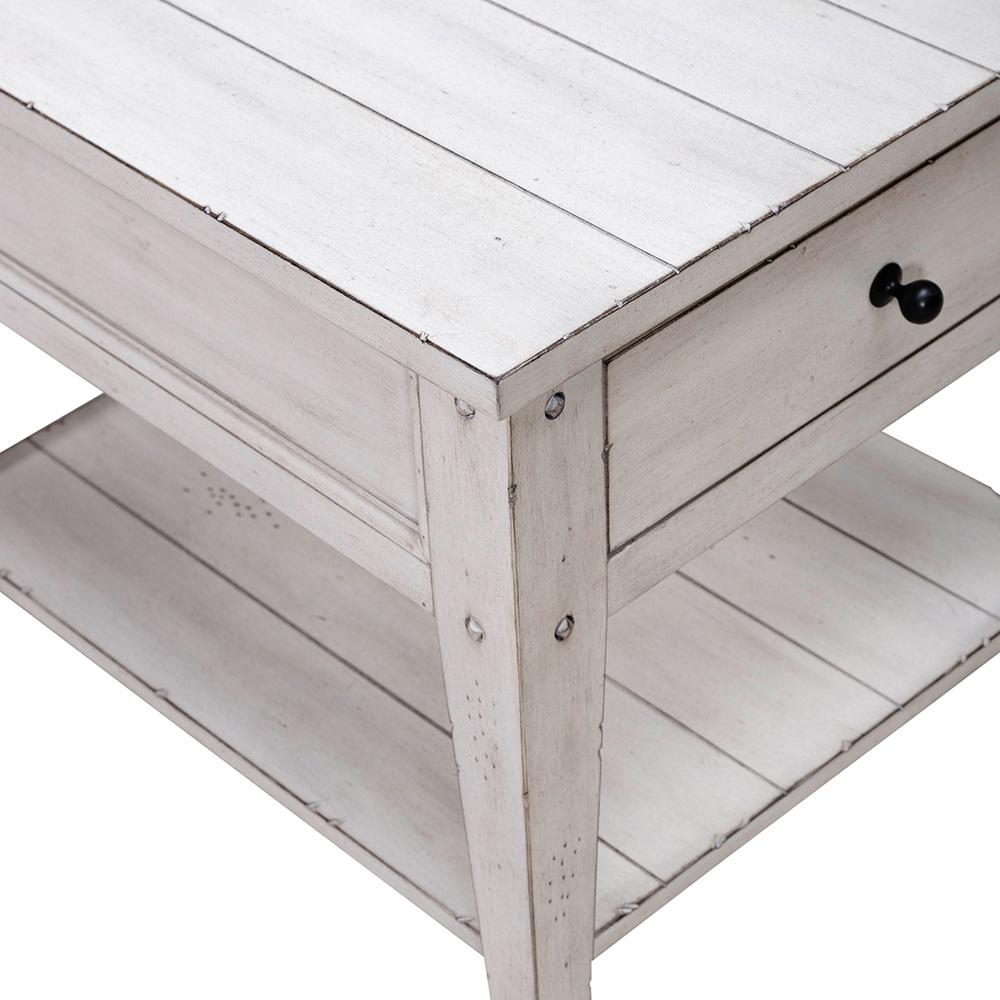 Liberty Furniture - Lake House End Table in Weathered White - 110W-OT1020 veiw 11