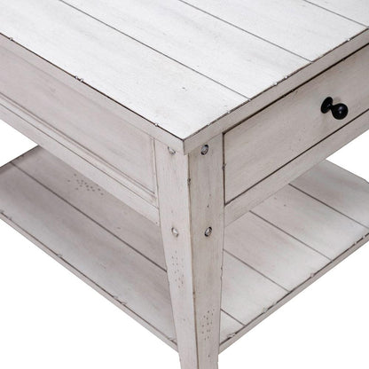 Liberty Furniture - Lake House End Table in Weathered White - 110W-OT1020 veiw 11