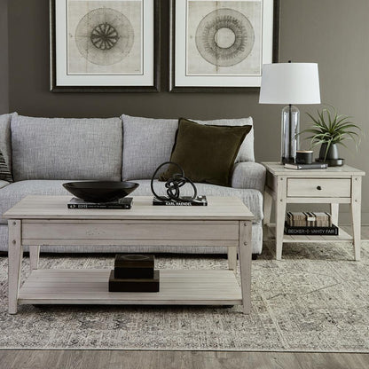 Liberty Furniture - Lake House Opt 3 Piece Set  in Weathered White - 110W-OT-O3PCS veiw 2