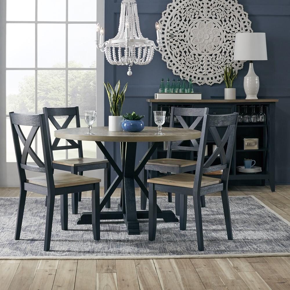 Liberty Furniture - Lakeshore 5 Piece Pedestal Table Set- Navy - 519-CD-5PDS veiw 1