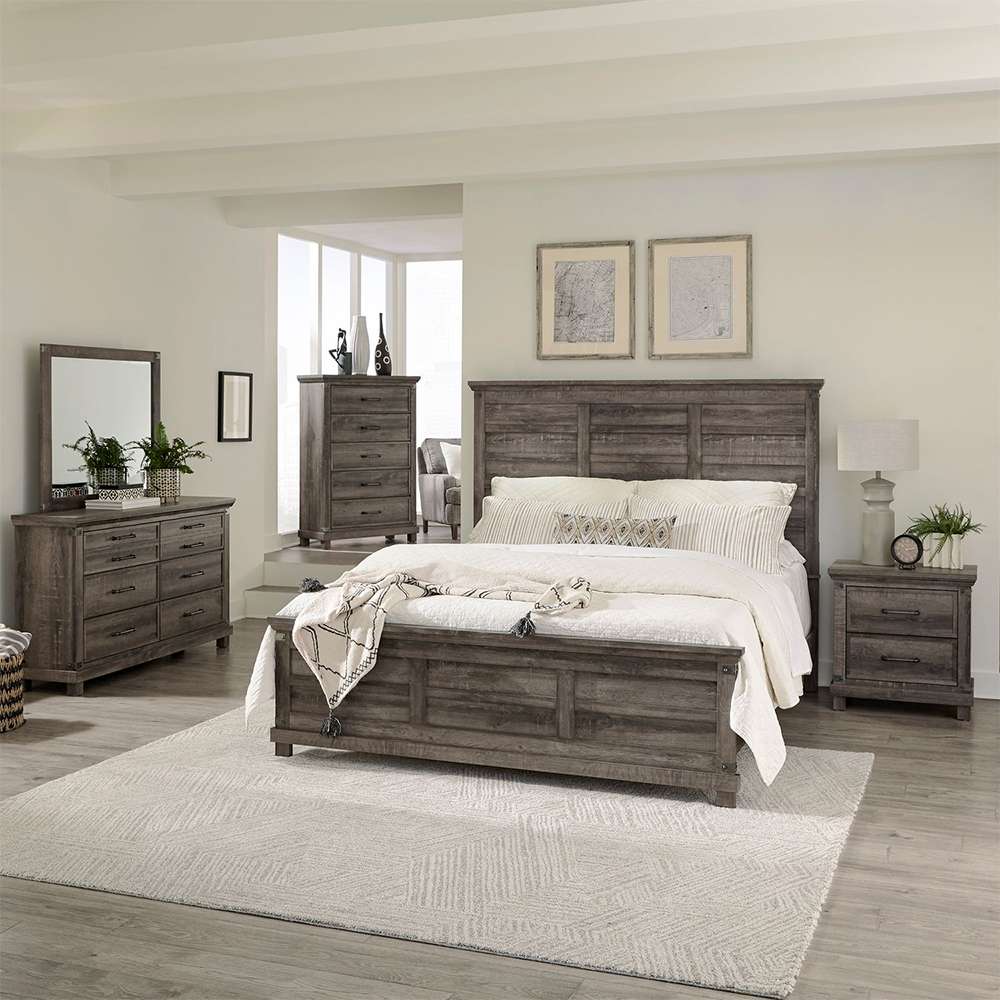 Liberty Furniture - Lakeside Haven Opt Queen Panel Bed, Dresser & Mirror, Chest, Nightstand  - 903-BR-OQPBDMCN veiw 1