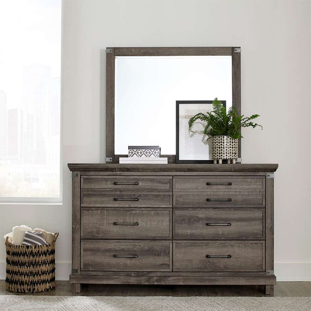 Liberty Furniture - Lakeside Haven Queen Panel Bed, Dresser & Mirror, Chest, Night Stand  - 903-BR-QPBDMCN veiw 3